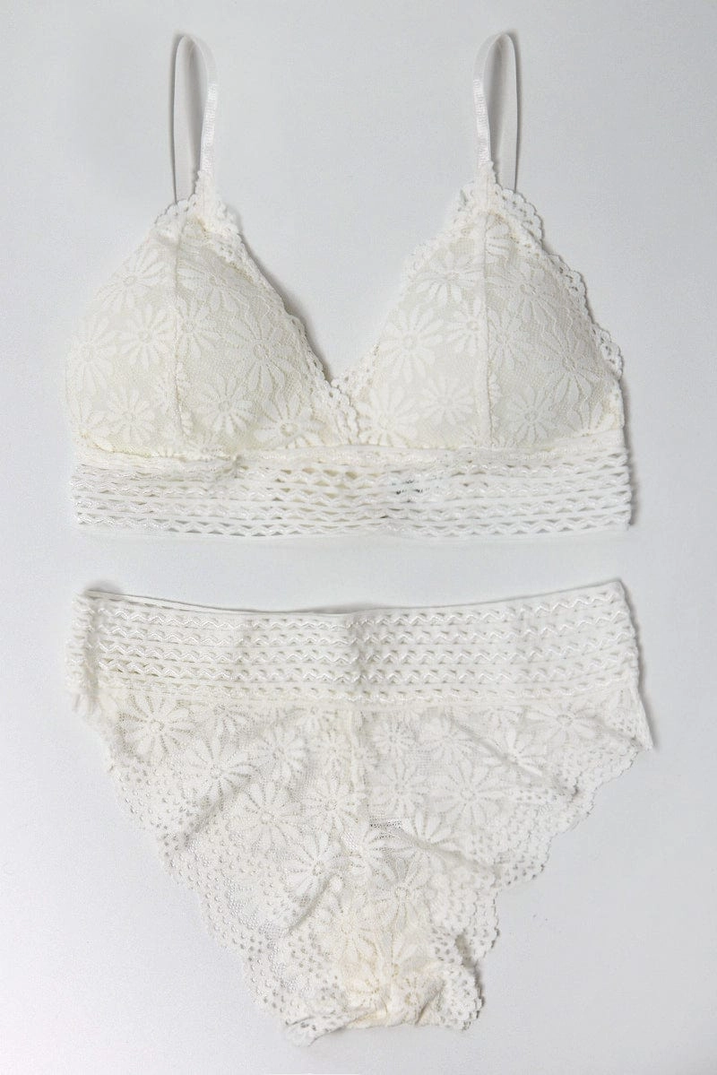 White Lace Lingerie Set
