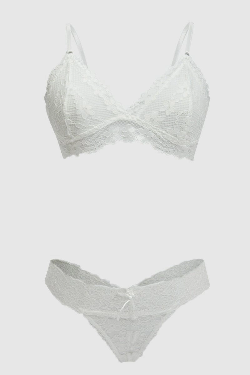White Lace Lingerie Set