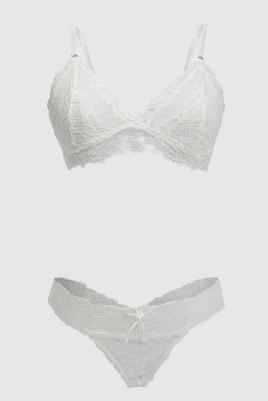 White Lace Lingerie Set